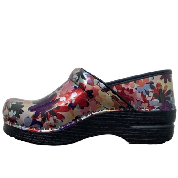 Dansko New Women's Professional Clogs Boho Flower Patent size 38 - Picture 7 of 9